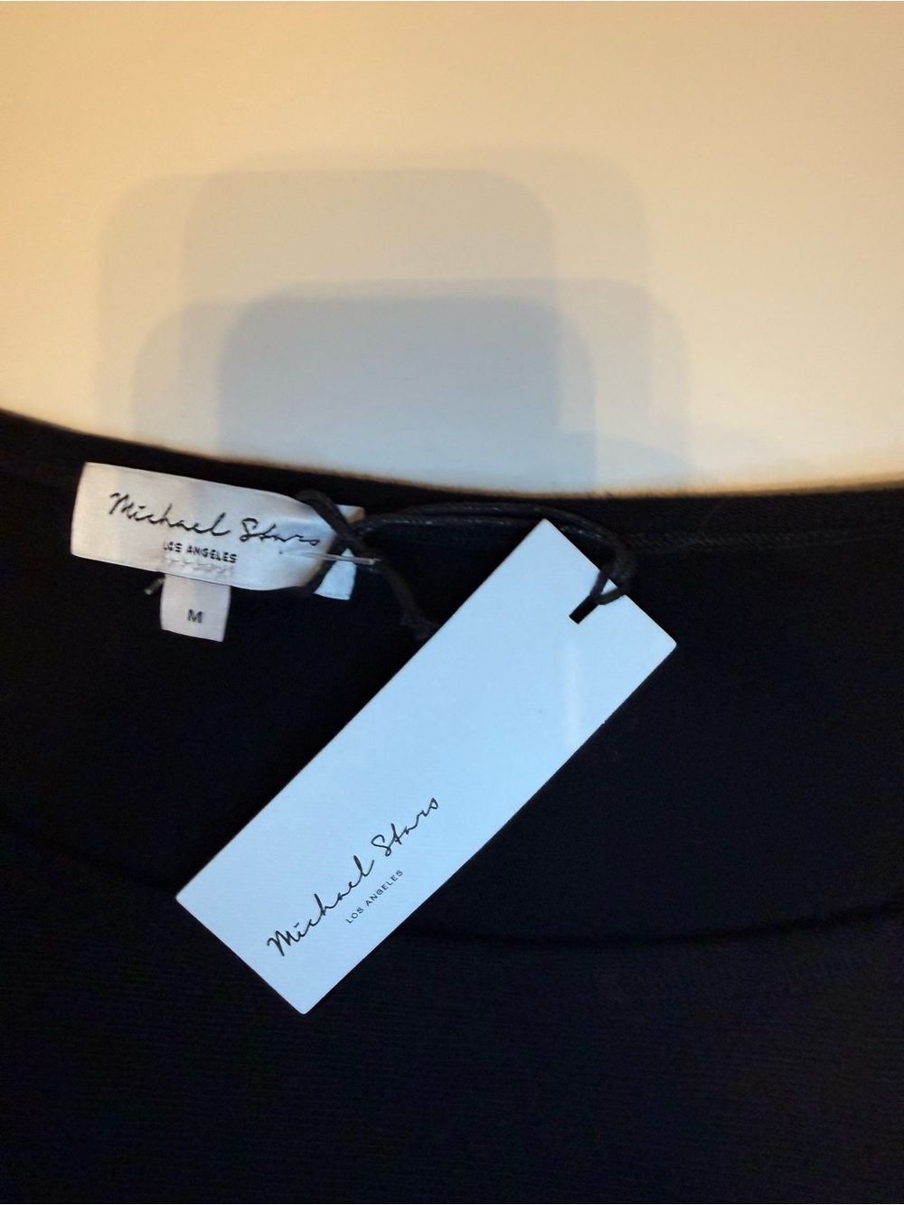 MICHAEL STARS Verna Dolman Sleeve Knit Top in Black New With Tags Size Medium - Picture 9 of 15